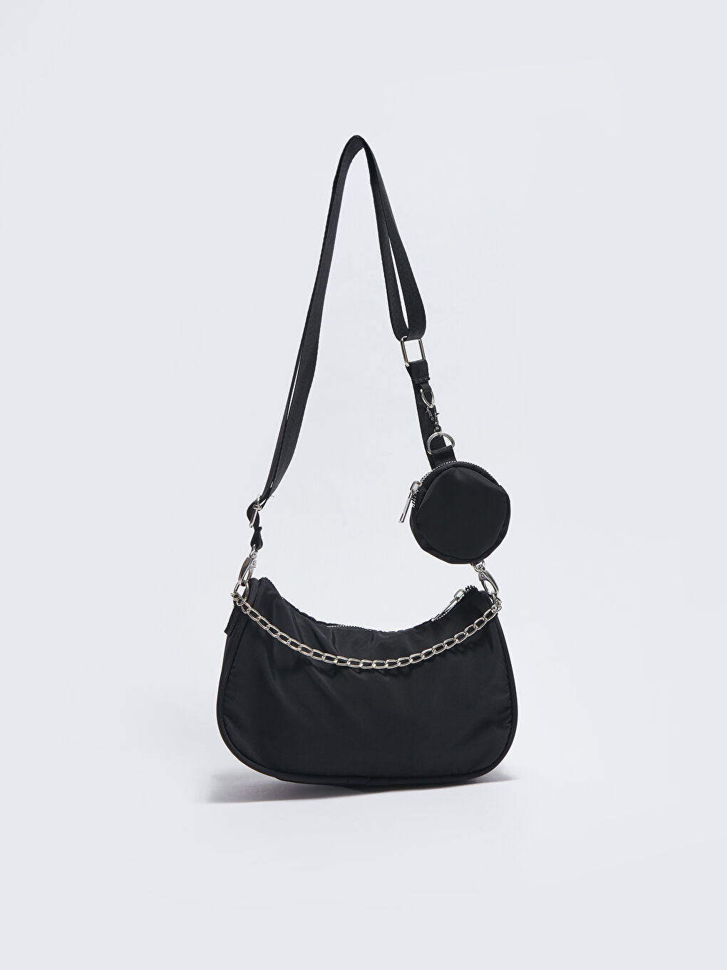 Chain Detailed Girls' Baguette Bag