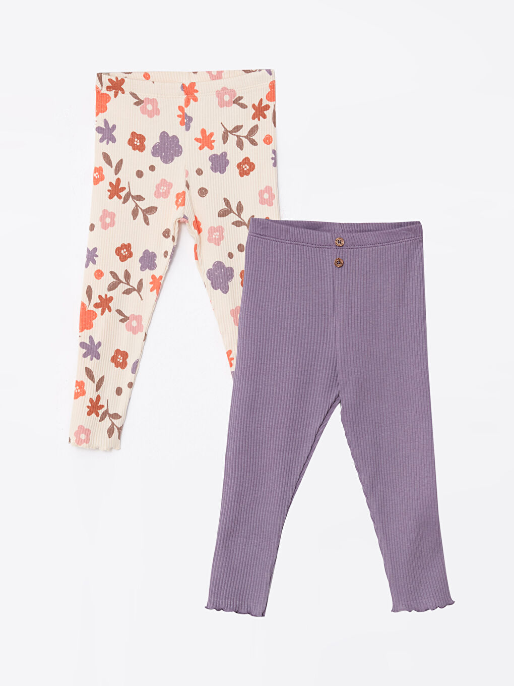 LCW baby Elastischer Bund Baby Mädchen Leggings 2er-Pack -W2BY03Z1-H9L