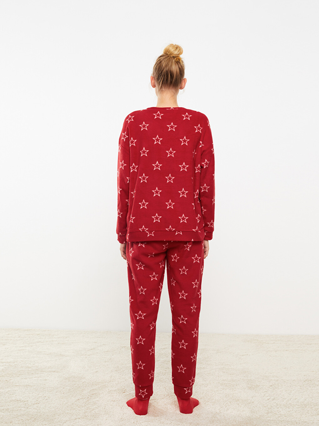 New Year Themed Long Sleeve Women's Pajama Set-4