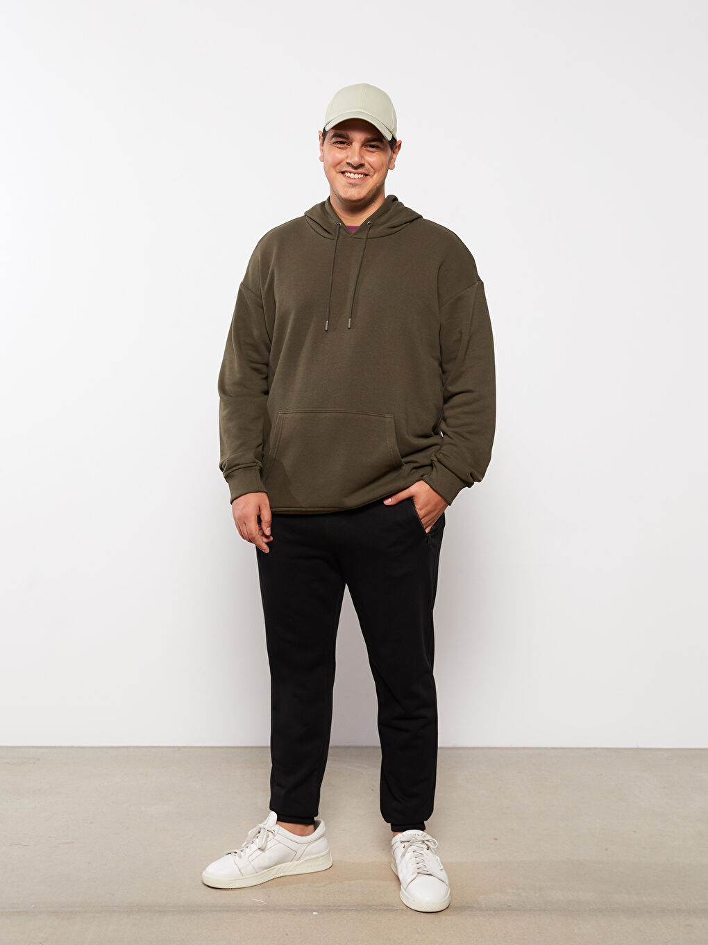 Siyah Slim Fit Büyük Beden Erkek Jogger Eşofman Altı