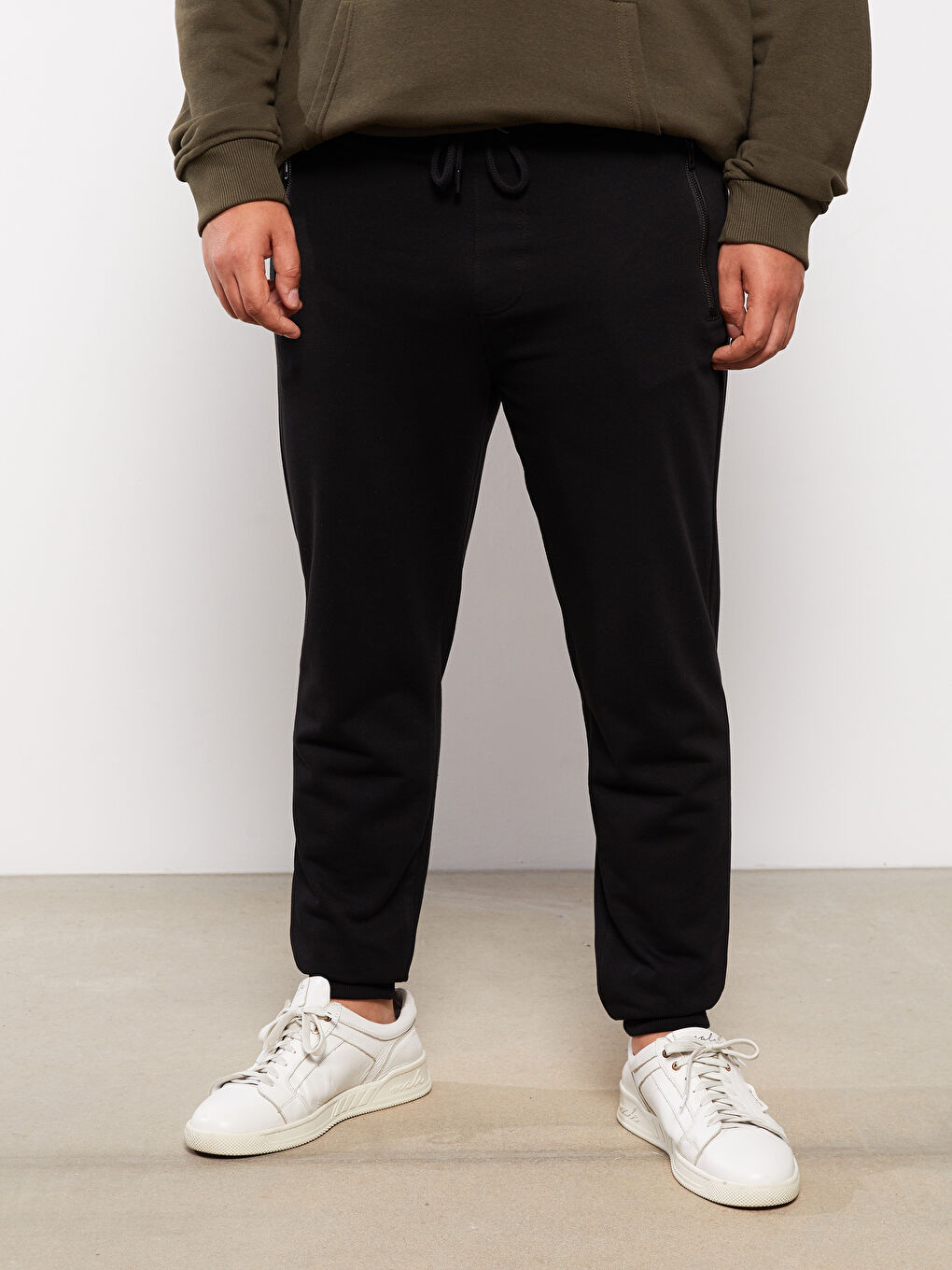 Siyah Slim Fit Büyük Beden Erkek Jogger Eşofman Altı-2