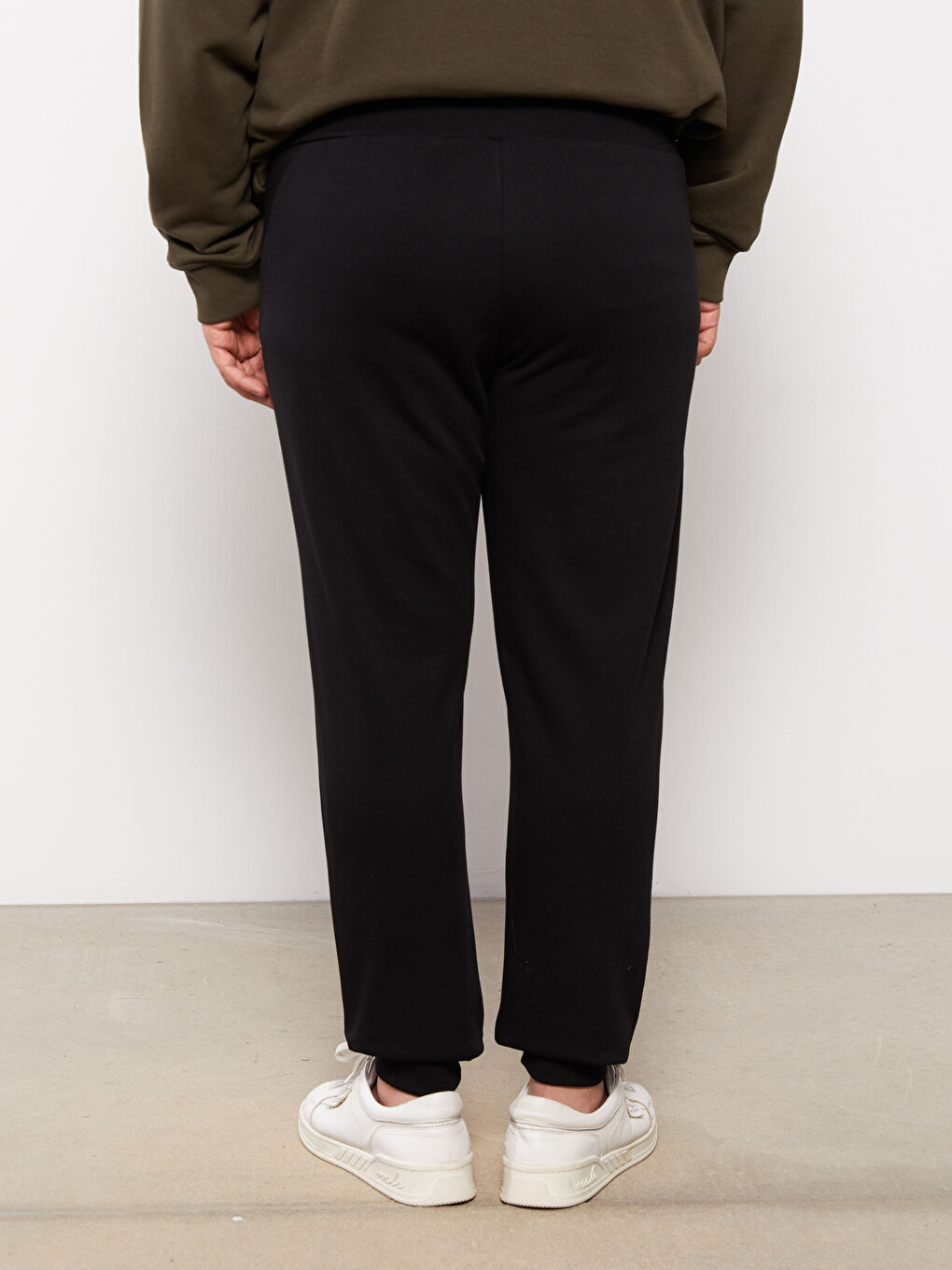 Siyah Slim Fit Büyük Beden Erkek Jogger Eşofman Altı-3