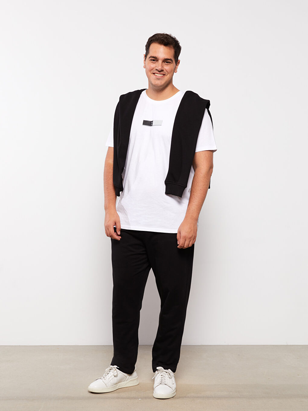 Siyah Slim Fit Büyük Beden Erkek Eşofman Altı-2