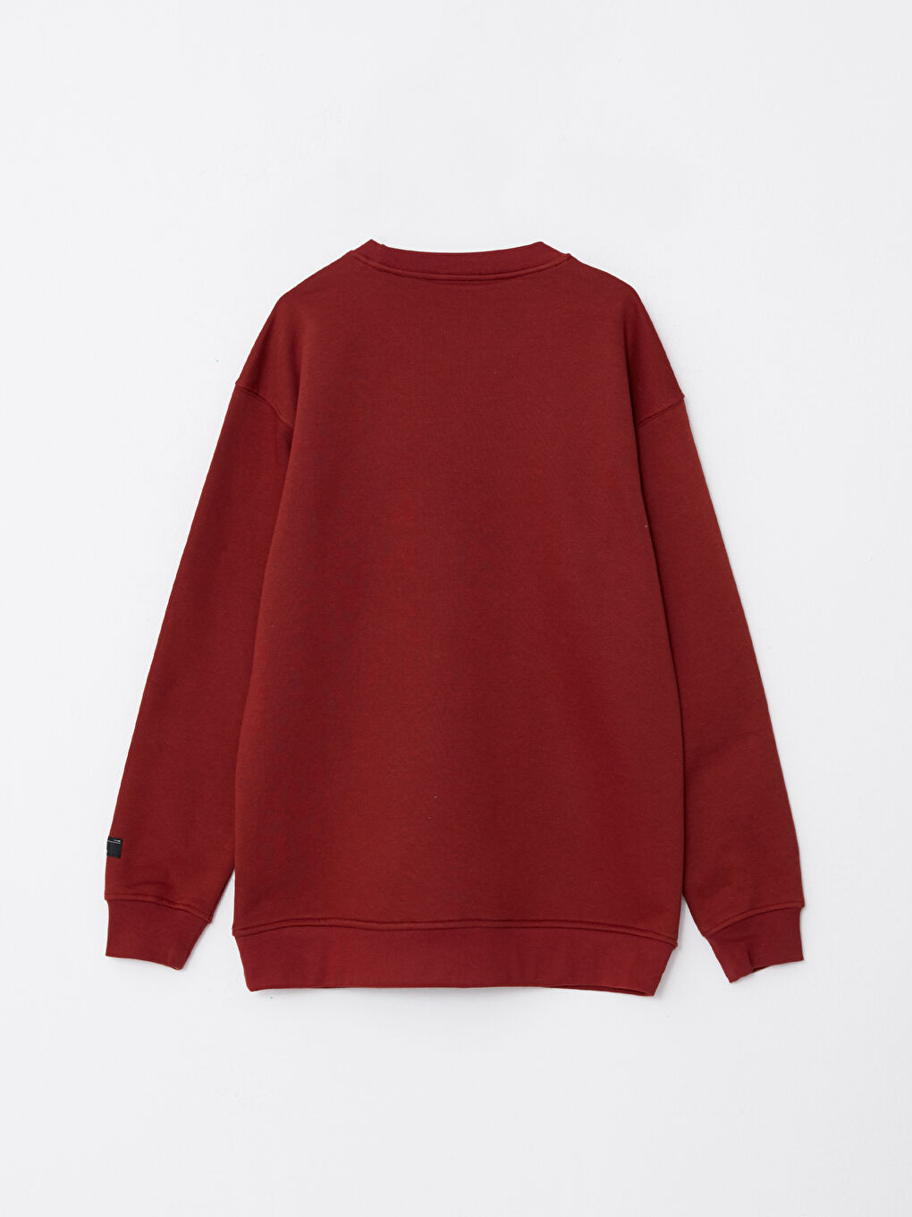 LCW Casual Bordo Bisiklet Yaka Uzun Kollu Baskılı Erkek Kalın Sweatshirt - 5