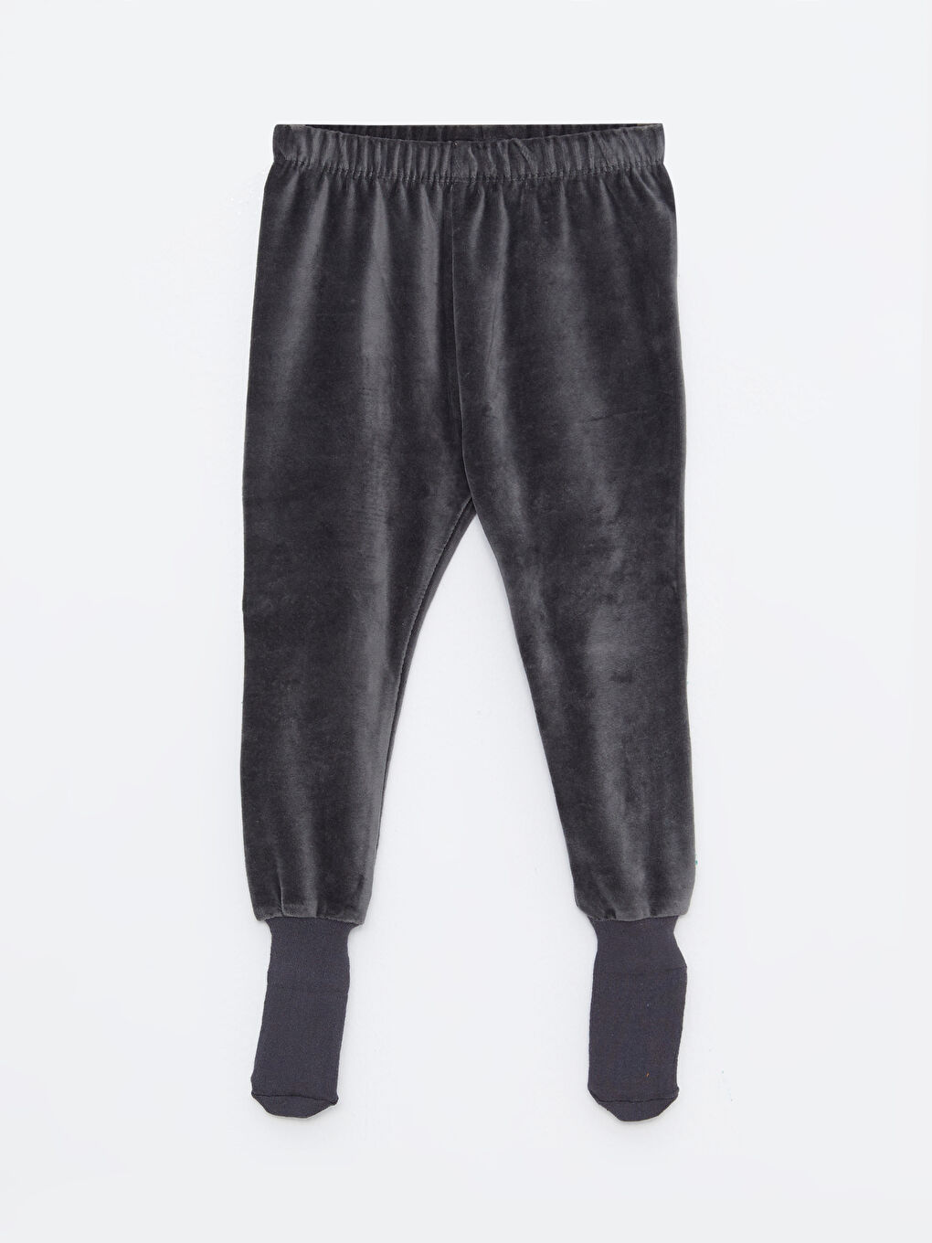 Elastic Waist Velvet Baby Boy Socked Trousers 2 Pack-1