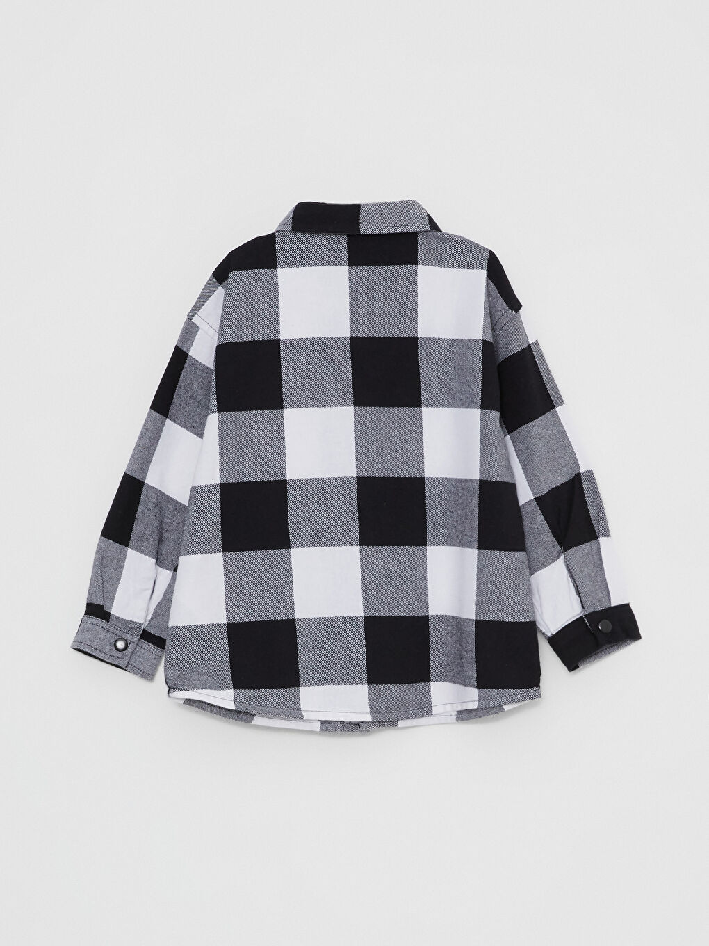 Long Sleeve Plaid Patterned Baby Boy Shirt-1