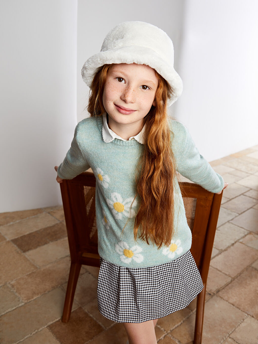 Plush Girl's Bucket Hat