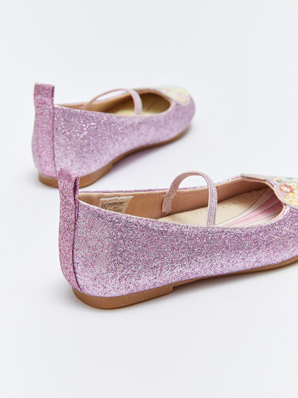 Lila Princess Lisanslı Simli Kız Çocuk Babet-4