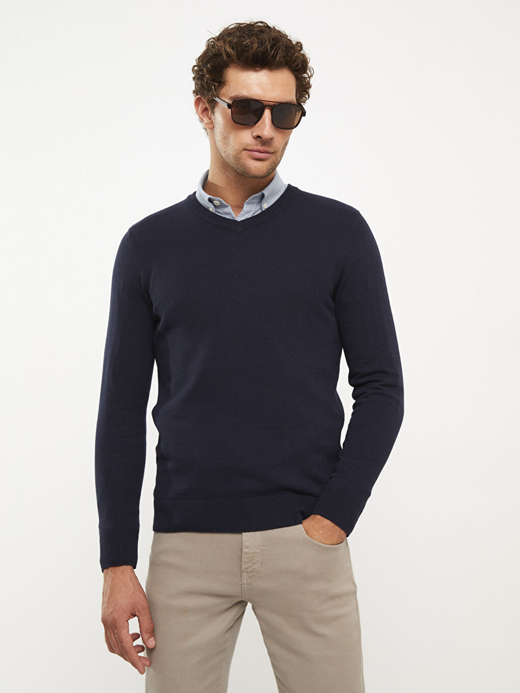 Muškarac TAMNO PLAVA Džemper -1