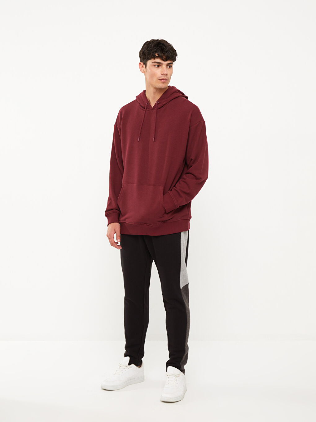 Худи с длинным рукавом большого размера для мужчин-2