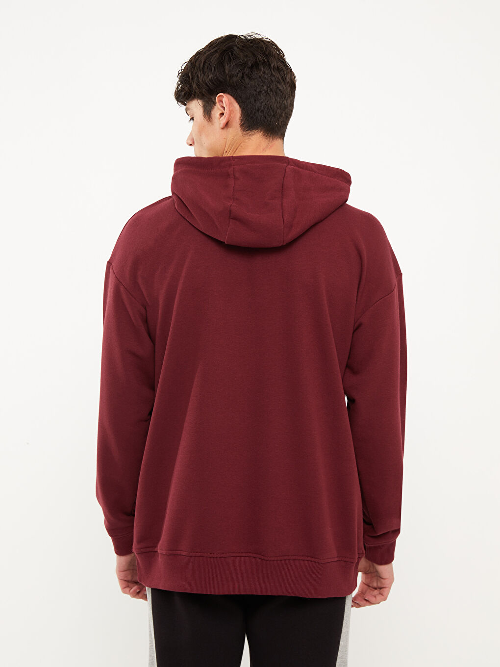 Худи с длинным рукавом большого размера для мужчин-4
