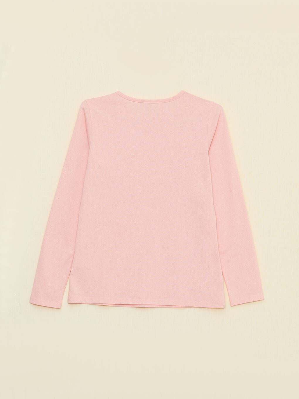 LCW ECO Rundhalsausschnitt Schlicht Langarm Damen T-Shirt -W2CA00Z8-JSK