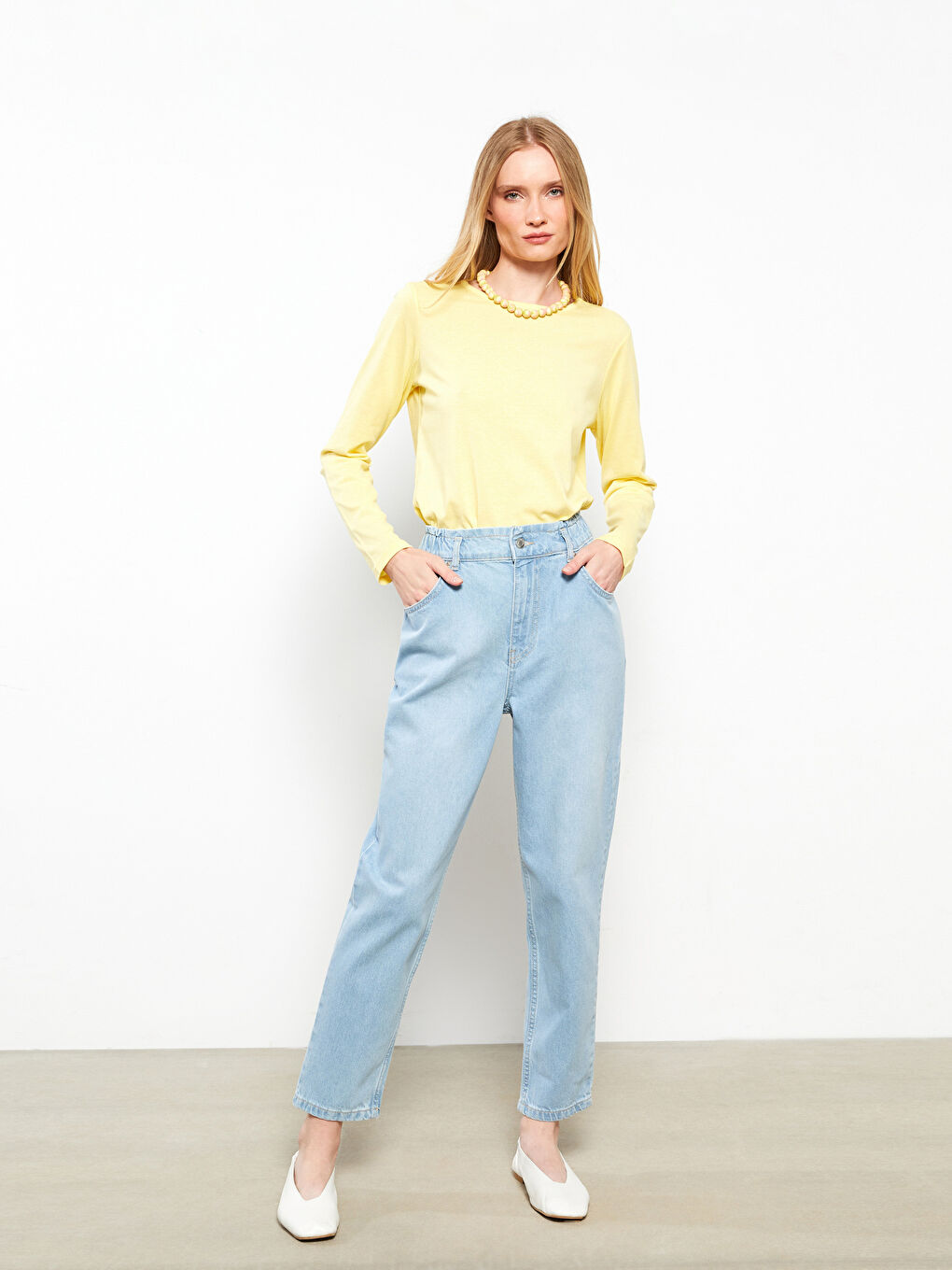 LCW ECO Crew Neck Plain Long Sleeve Women's T-Shirt -W2CA00Z8-KTM