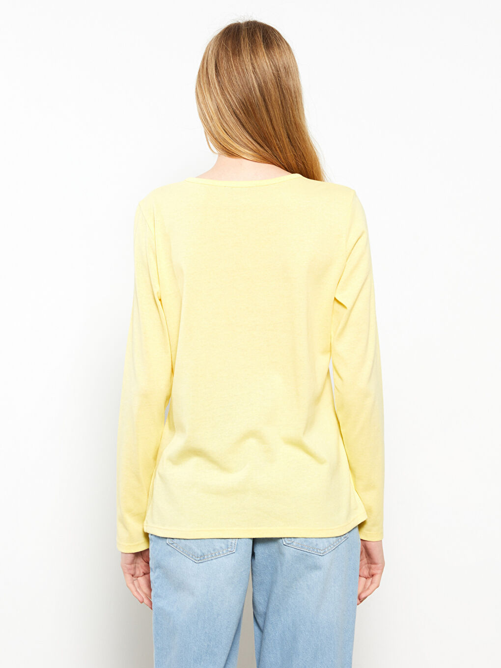 LCW ECO Crew Neck Plain Long Sleeve Women's T-Shirt -W2CA00Z8-KTM