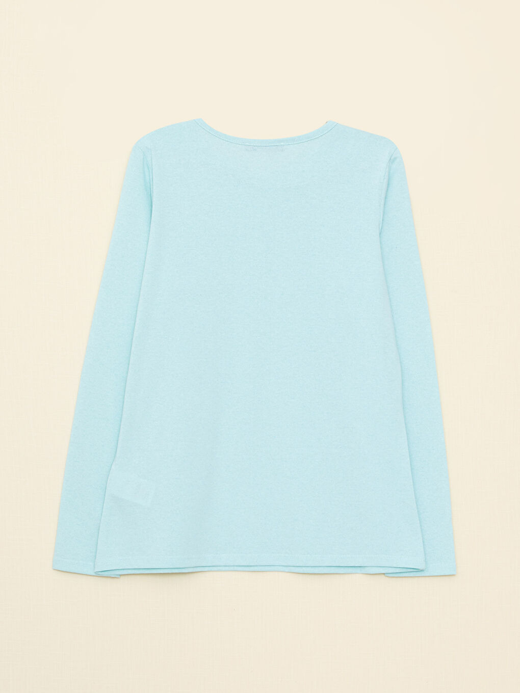 Crew Neck Plain Long Sleeve Women's T-Shirt-6