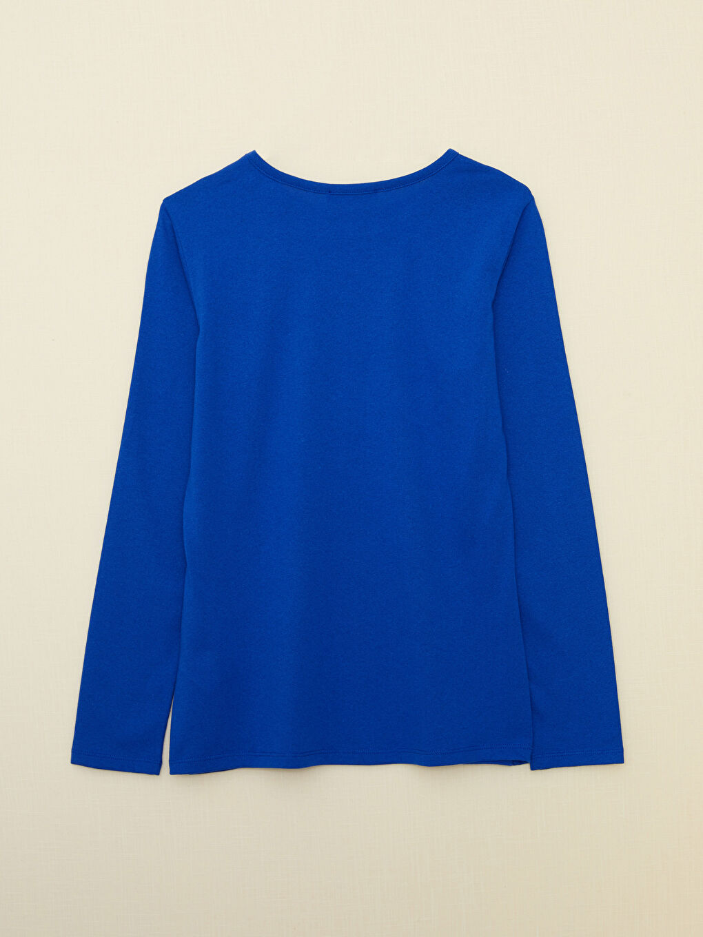 Crew Neck Plain Long Sleeve Women's T-Shirt-6