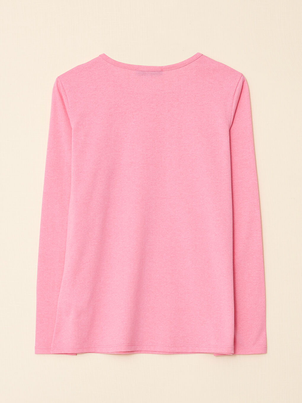 Crew Neck Plain Long Sleeve Women's T-Shirt-6