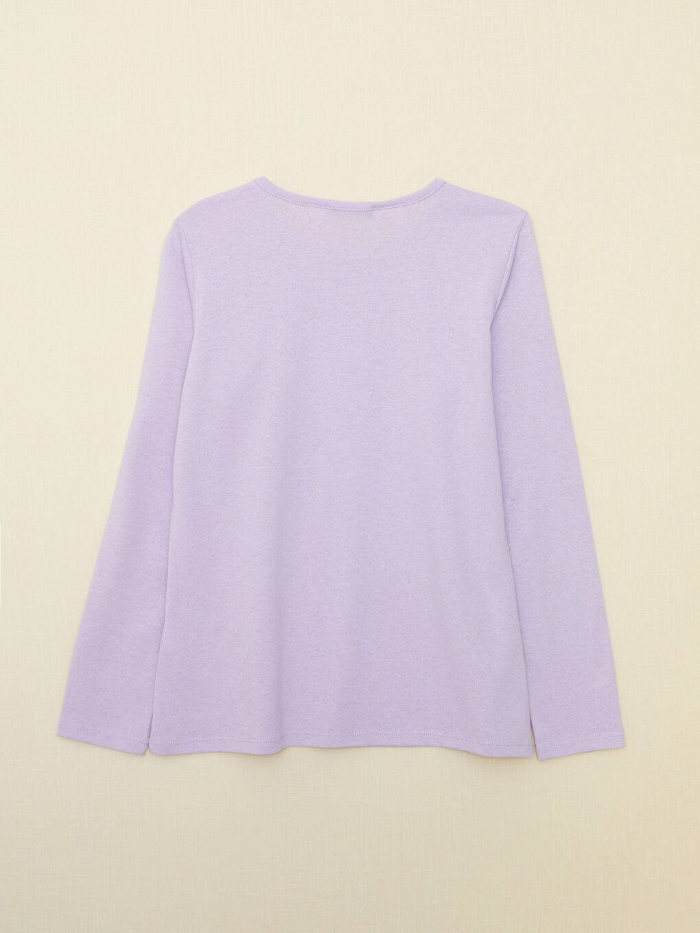 Crew Neck Plain Long Sleeve Women's T-Shirt-6