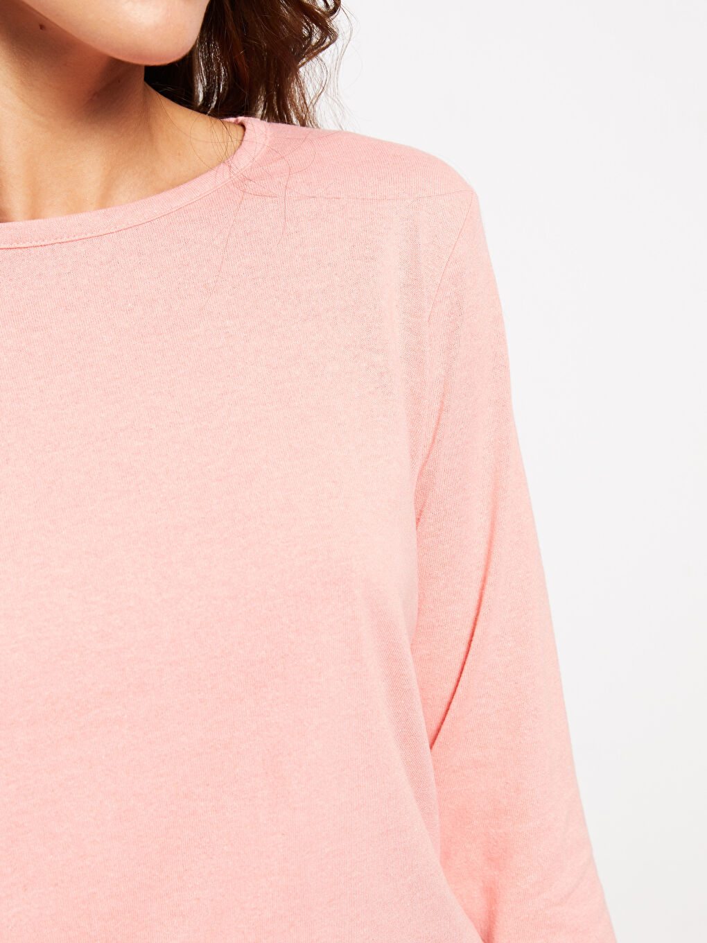 LCW ECO Crew Neck Plain Long Sleeve Women's T-Shirt -W2CA00Z8-RZP