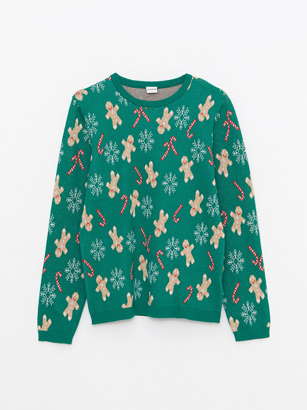 Crew Neck Christmas Themed Long Sleeve Girls' Knitwear Sweater -W2CA09Z4-MKD