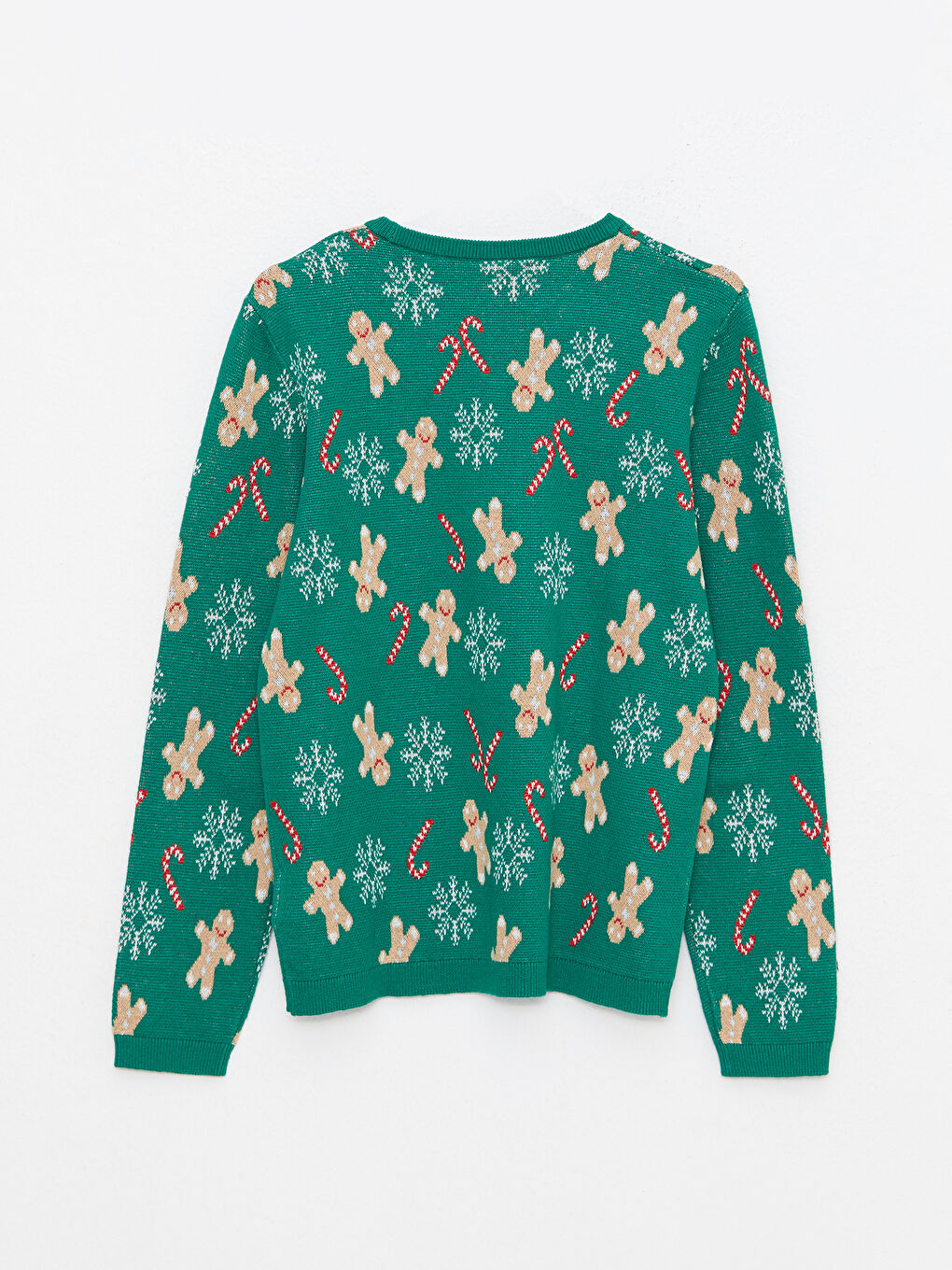 Crew Neck Christmas Themed Long Sleeve Girls' Knitwear Sweater -W2CA09Z4-MKD