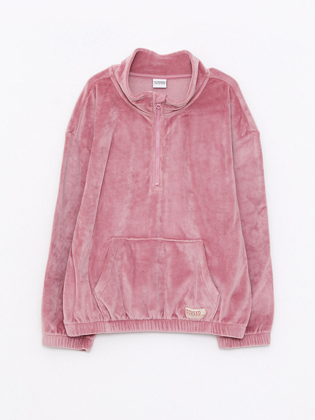 LCW Kids Hoher Kragen Basic Langarm Samt Mädchen Sweatshirt und Jogginghose -W2CA24Z4-GEA