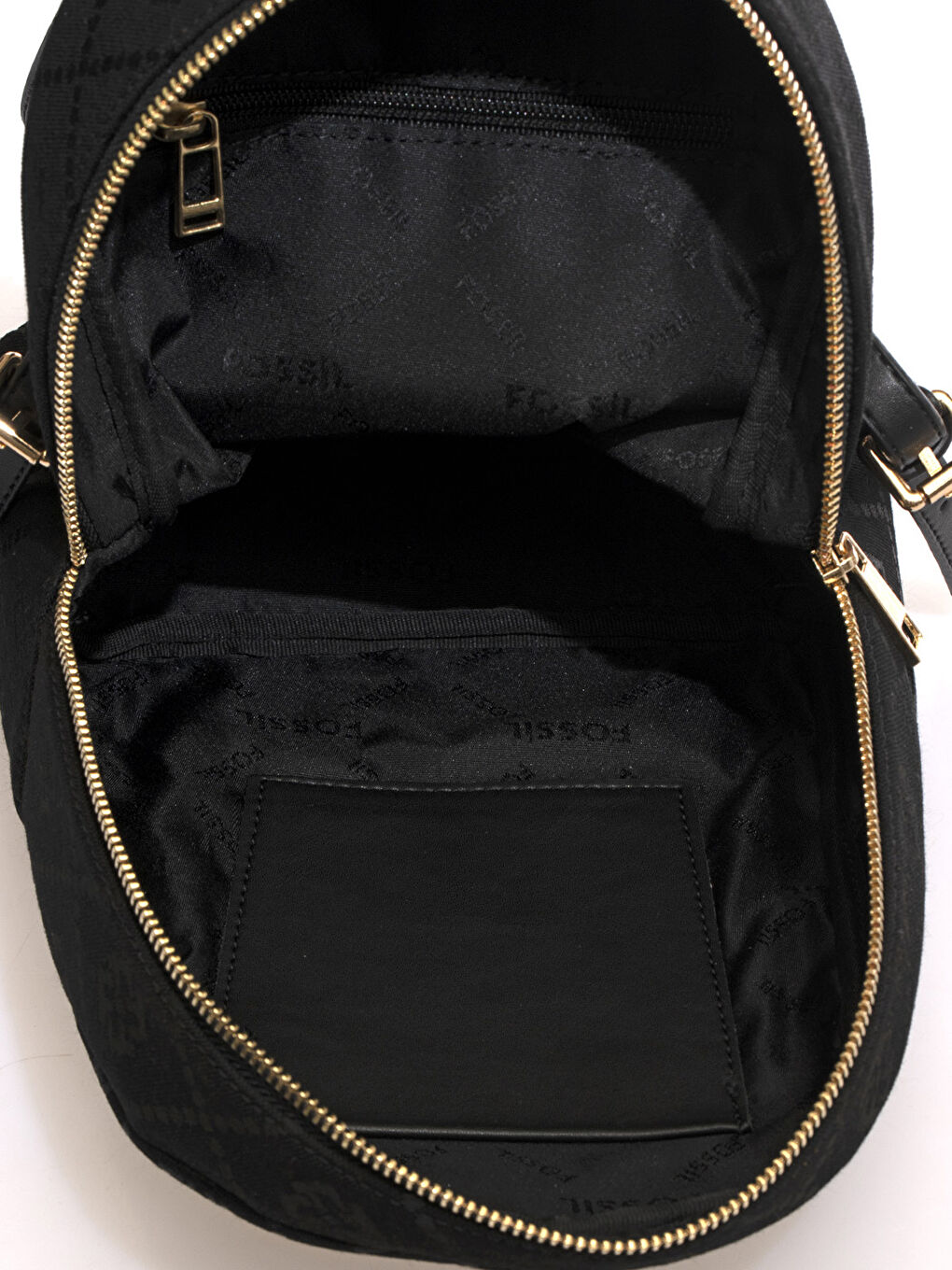 Siyah Fossil Desenli Kadın Sırt Çantası-3