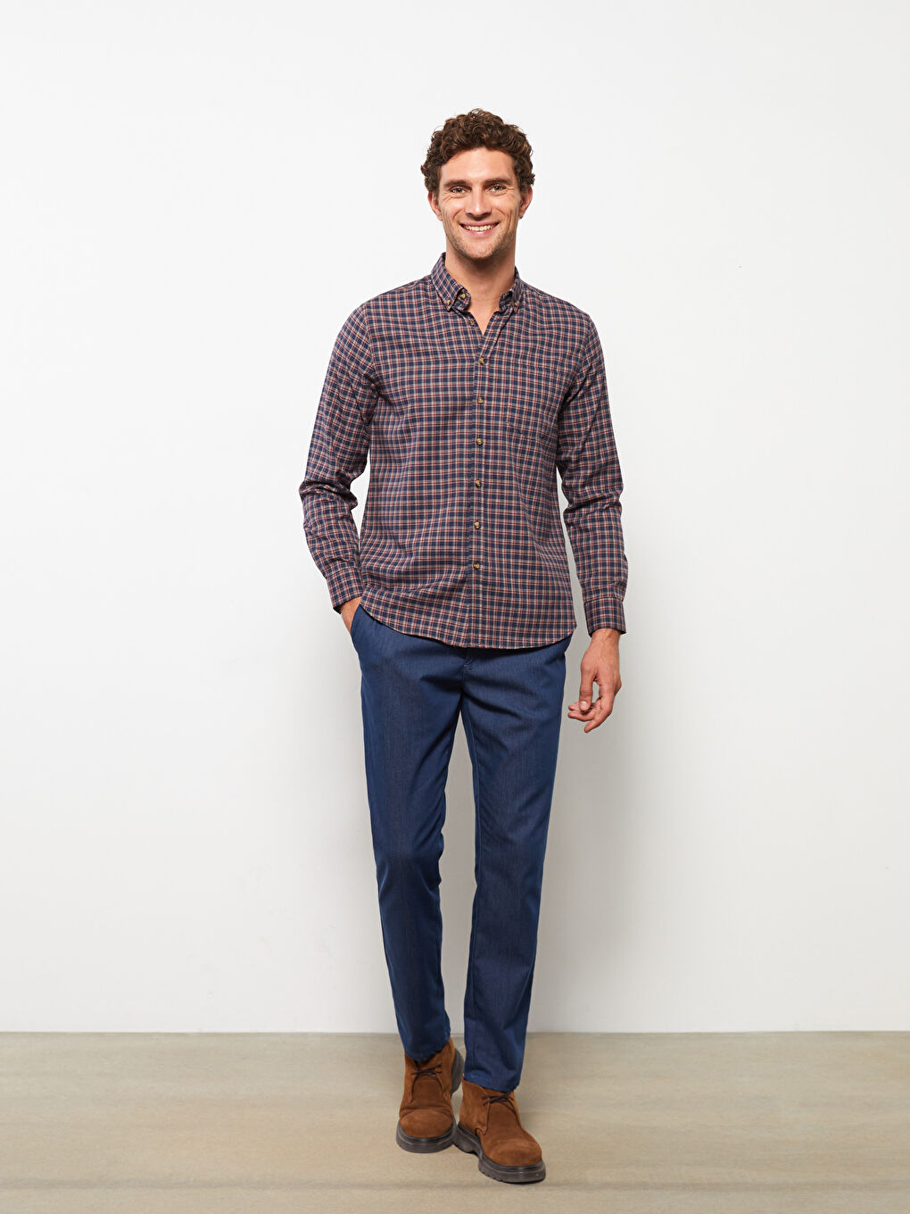 Ерлерге арналған ұзын жеңді торлы стандартты пішімді жейде-2