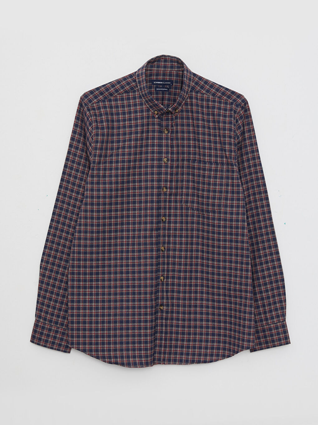 Ерлерге арналған ұзын жеңді торлы стандартты пішімді жейде-5