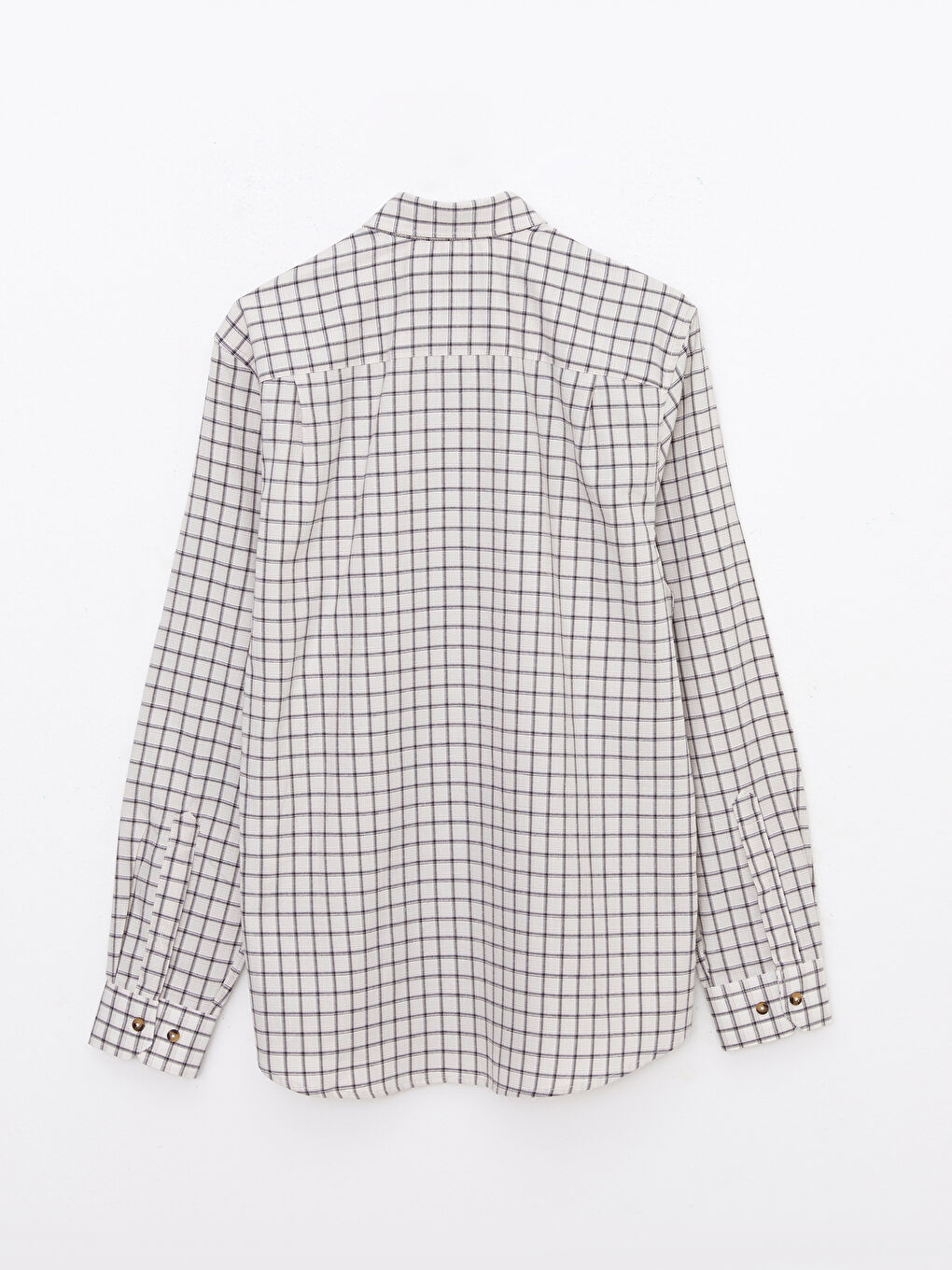 Regular Fit Long Sleeve Plaid Men's Shirt-6