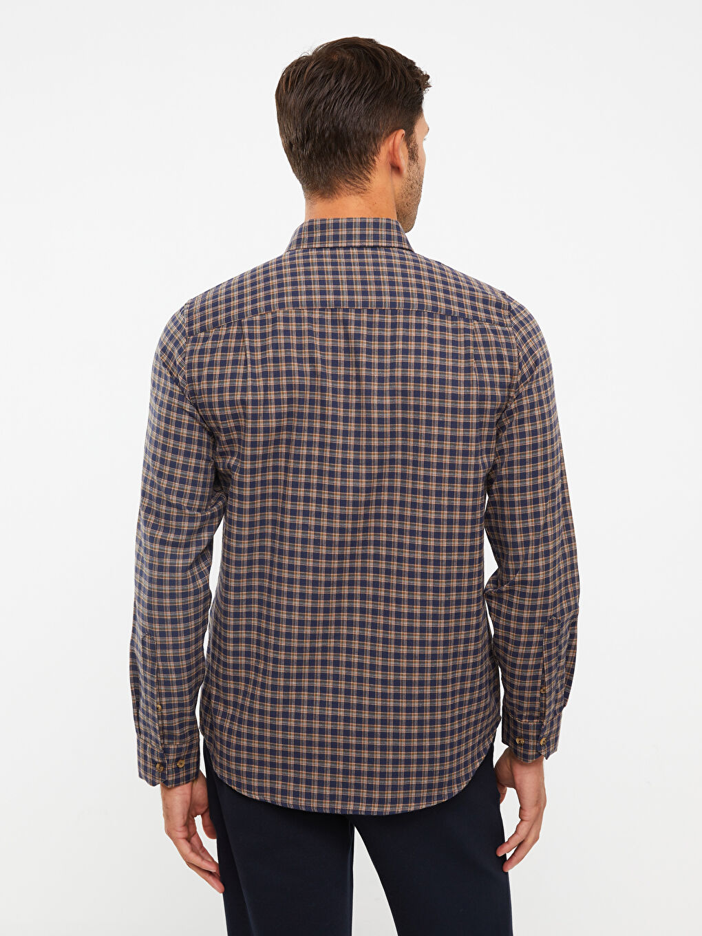 LCWAIKIKI Classic Regular Fit Long Sleeve Plaid Men's Shirt -W2CA32Z8-LMU
