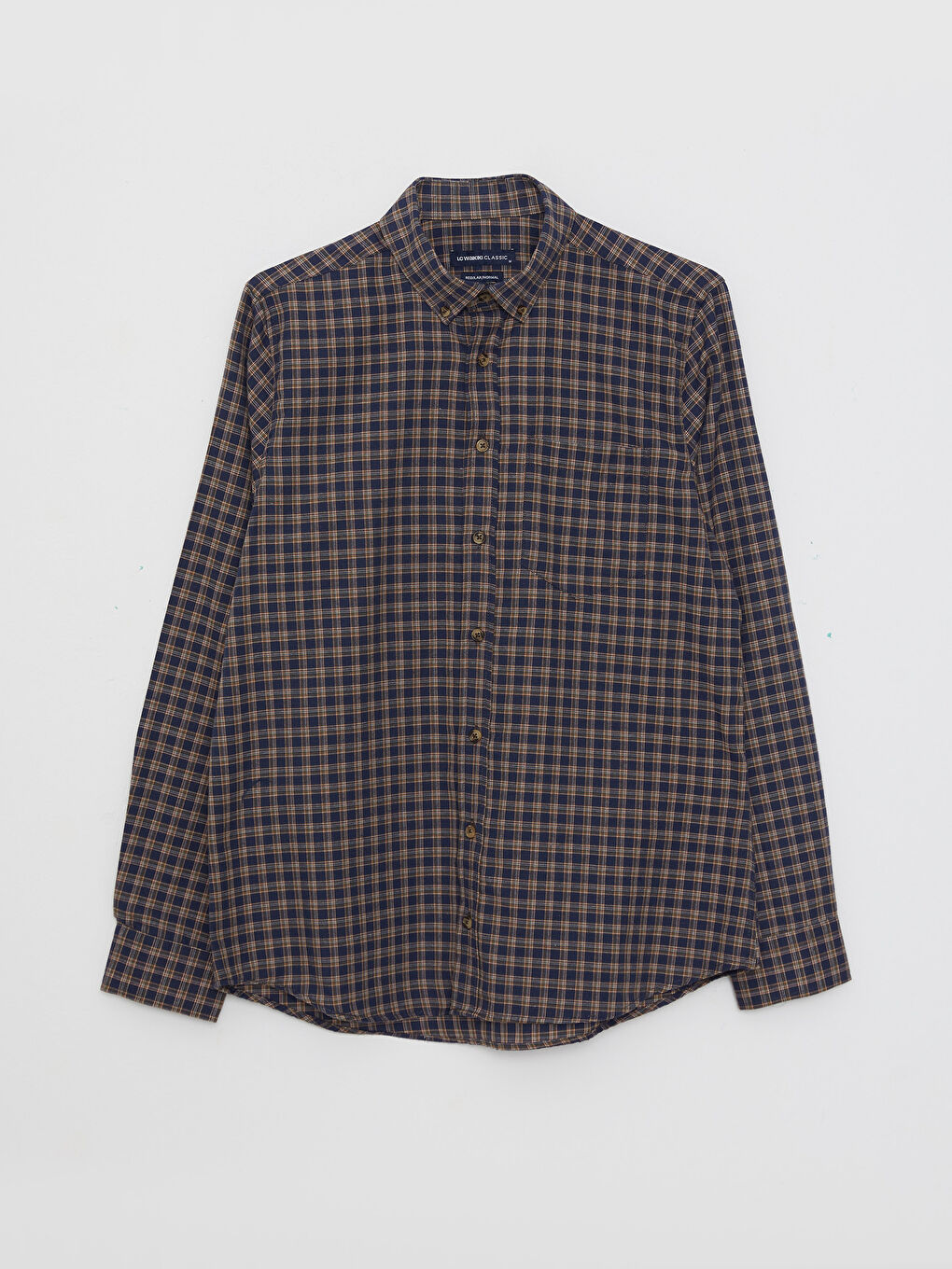 LCWAIKIKI Classic Regular Fit Long Sleeve Plaid Men's Shirt -W2CA32Z8-LMU