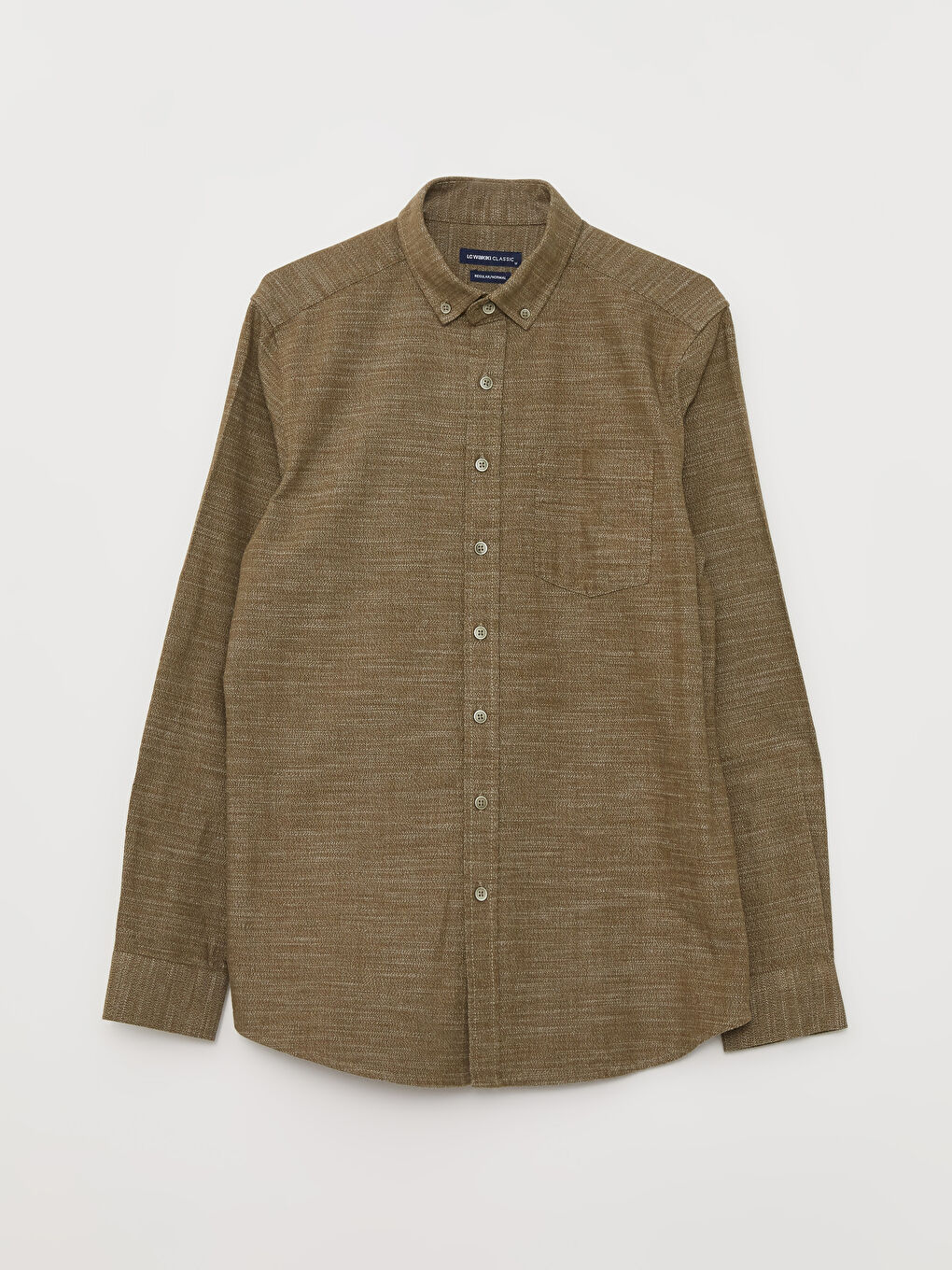 LCWAIKIKI Classic Regular Fit Uzun Kollu Armürlü Erkek Gömlek -W2CA37Z8-SM3