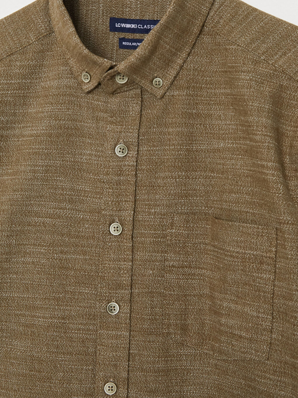 LCWAIKIKI Classic Regular Fit Uzun Kollu Armürlü Erkek Gömlek -W2CA37Z8-SM3