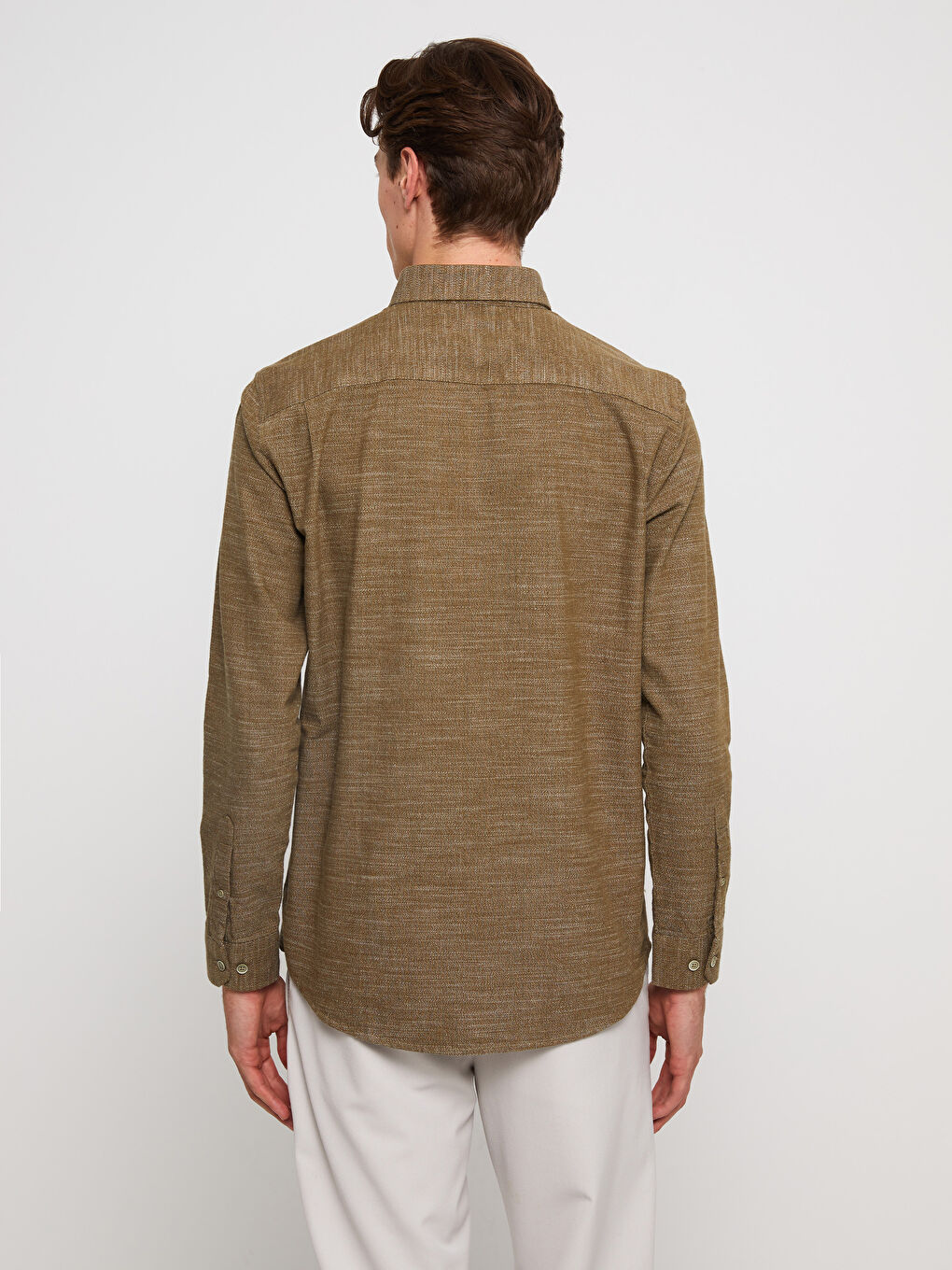 LCWAIKIKI Classic Regular Fit Uzun Kollu Armürlü Erkek Gömlek -W2CA37Z8-SM3