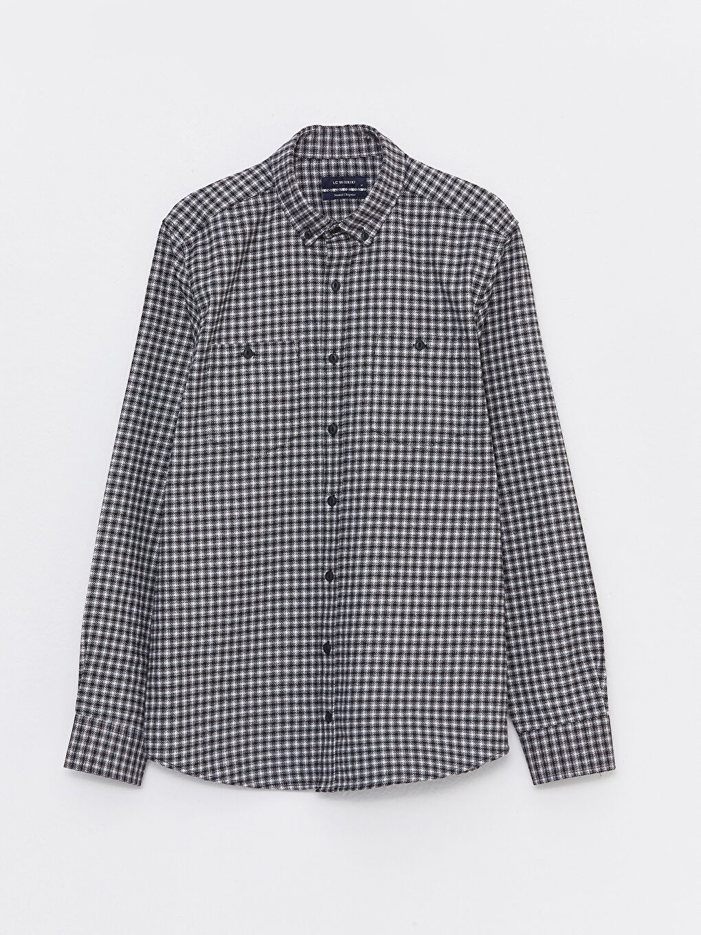 LCWAIKIKI Classic Regular Fit Long Sleeve Plaid Gabardine Men's Shirt -W2CA44Z8-LKX