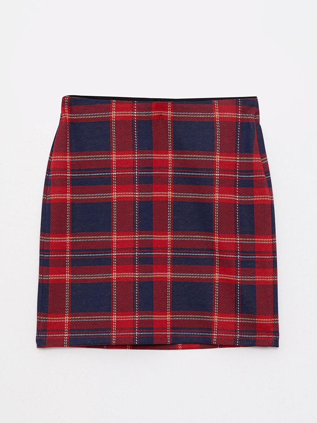 Dar Fit Ekose Kadın Etek-6