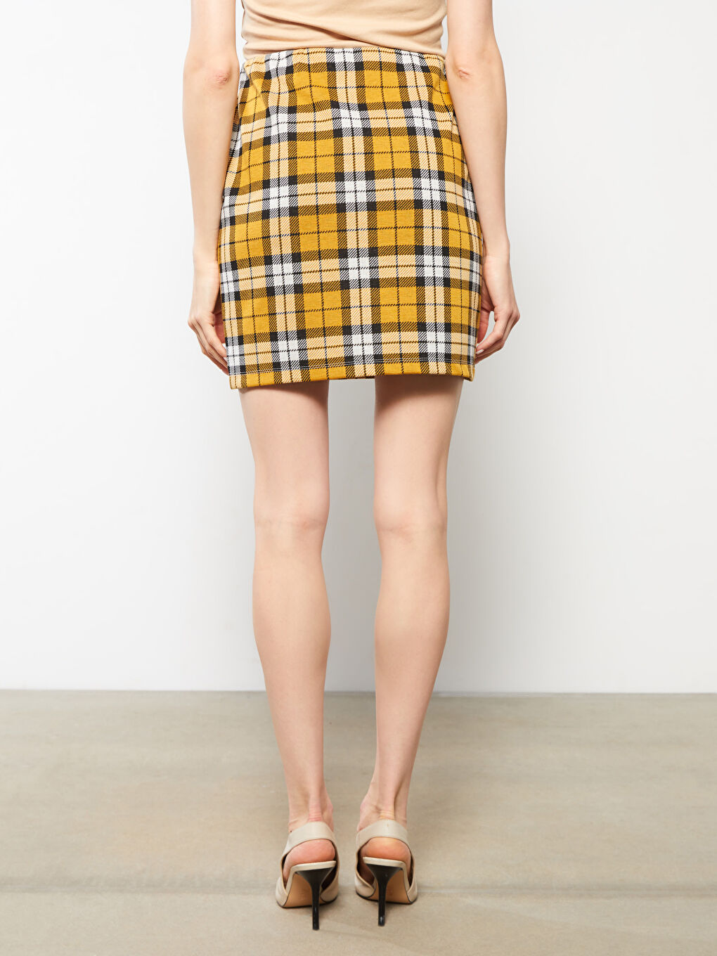 Спідниця для жінок у шотландку, слім-фіт-4