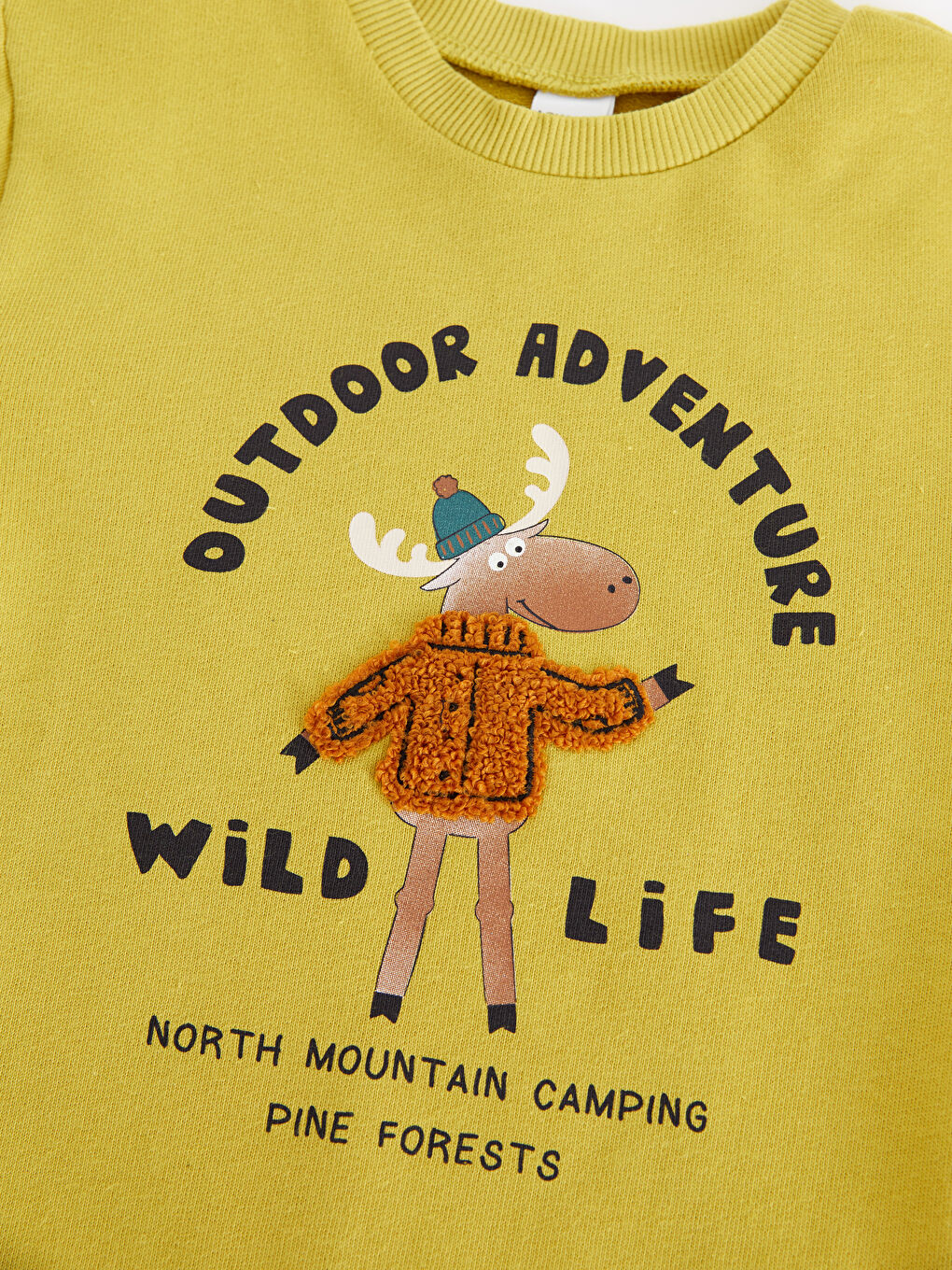 Crew Neck Long Sleeve Printed Baby Boys' Sweatshirt-4