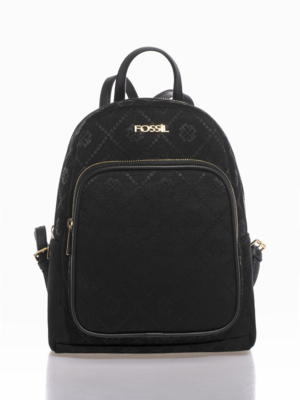 Siyah Fossil Desenli Kadın Sırt Çantası-3