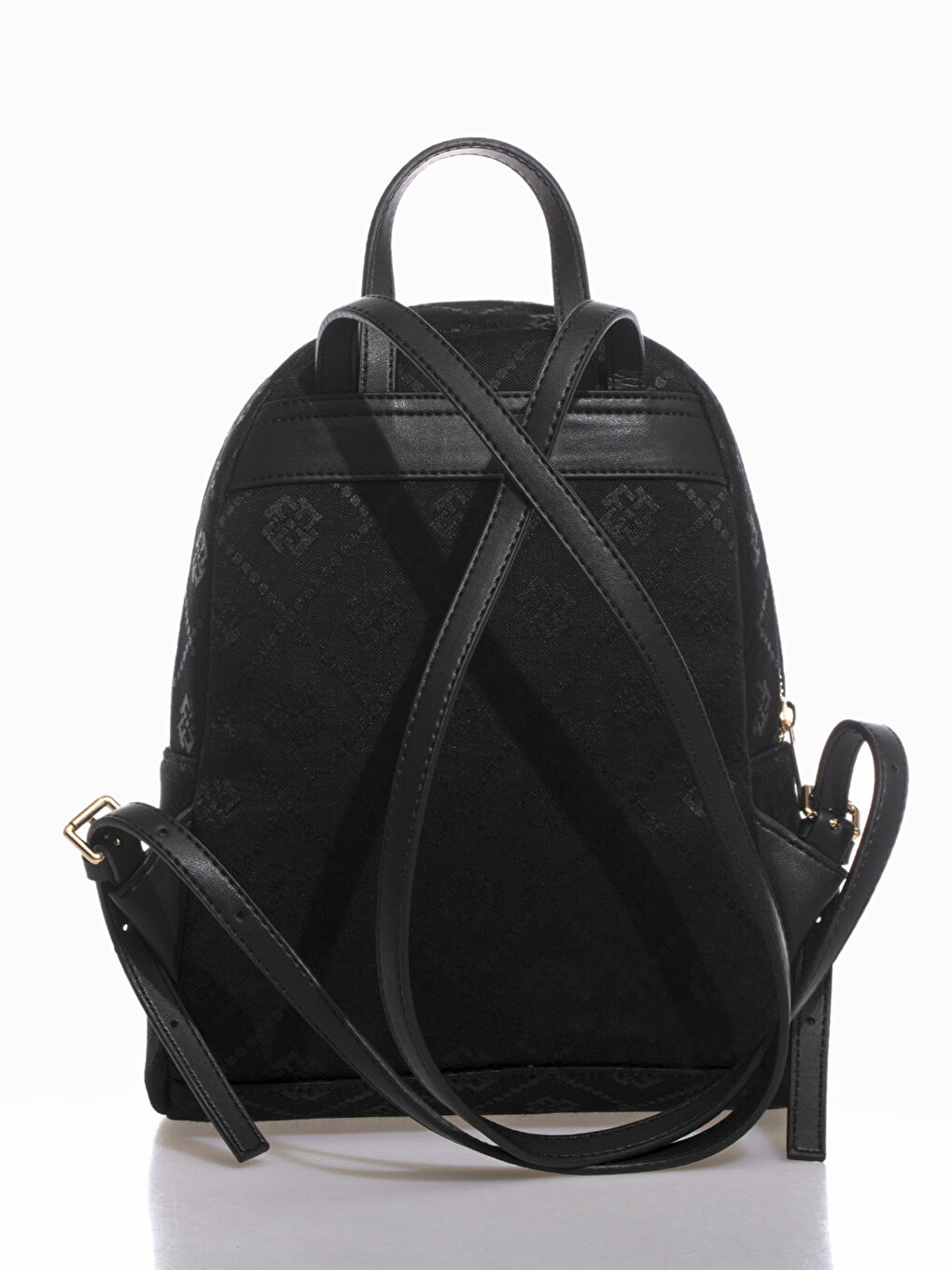 Siyah Fossil Desenli Kadın Sırt Çantası-5