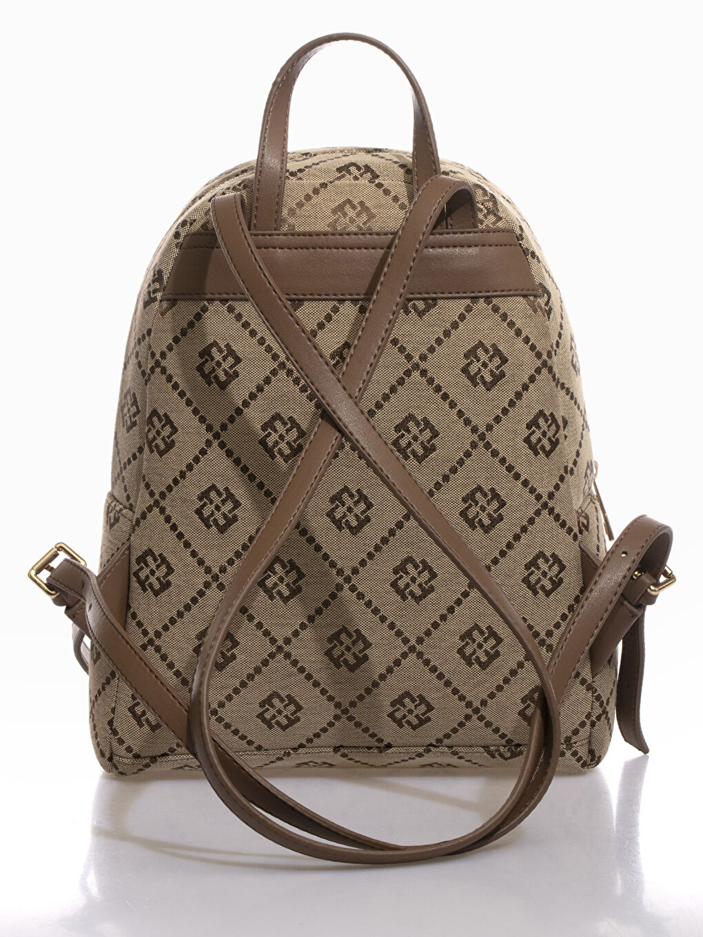 Kahverengi Fossil Desenli Kadın Sırt Çantası-5