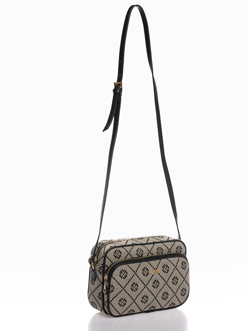 Bej Fossil Desenli Kadın Çapraz Çanta-4