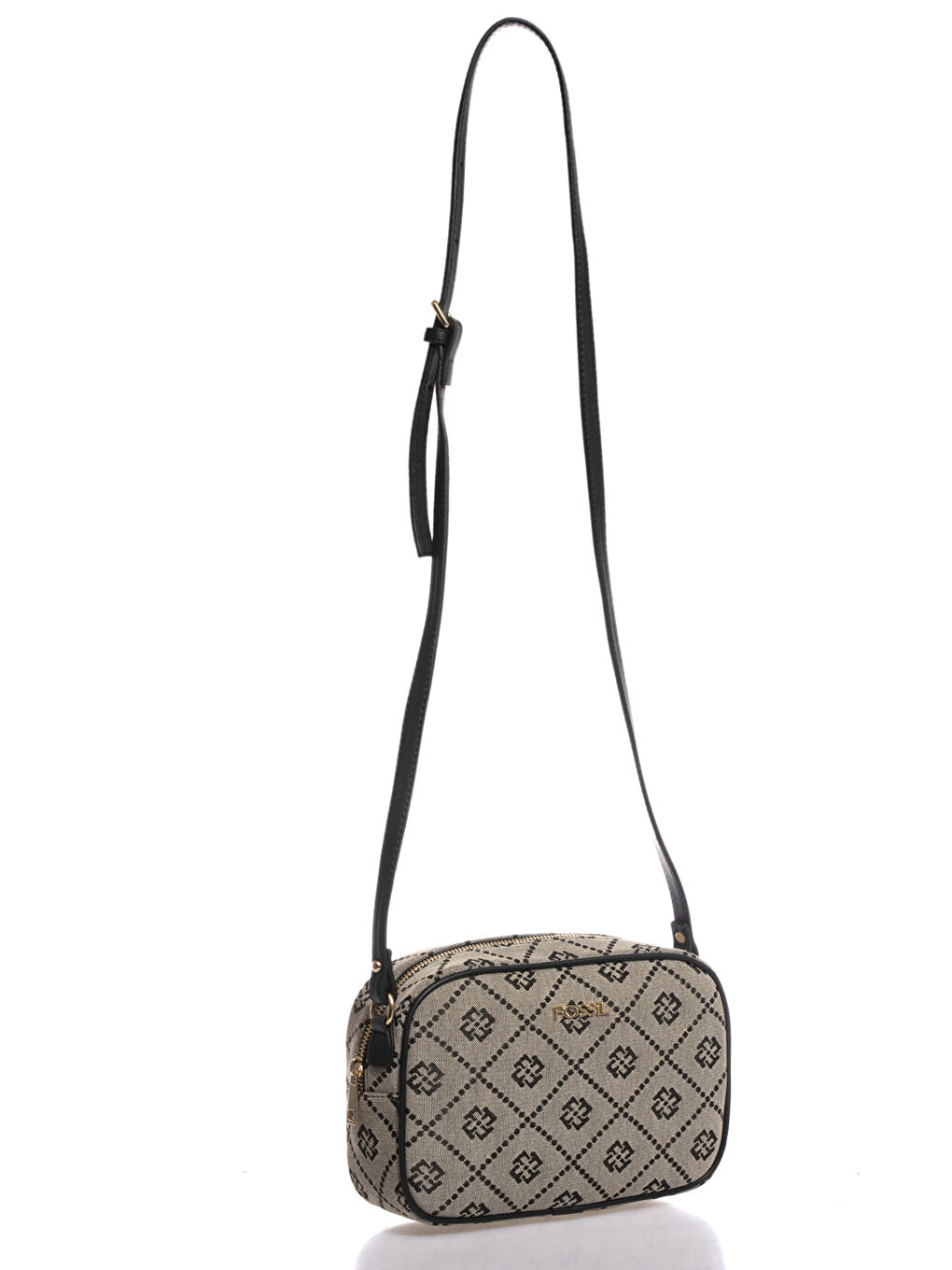 Bej Fossil Desenli Kadın Çapraz Çanta-4