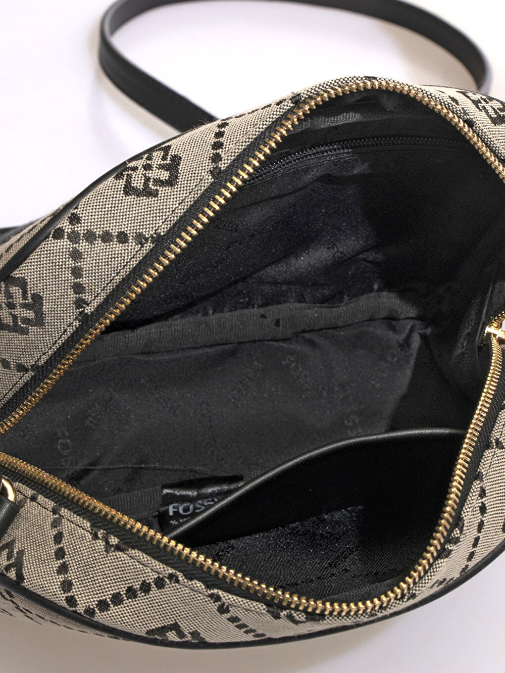 Bej Fossil Desenli Kadın Çapraz Çanta-6