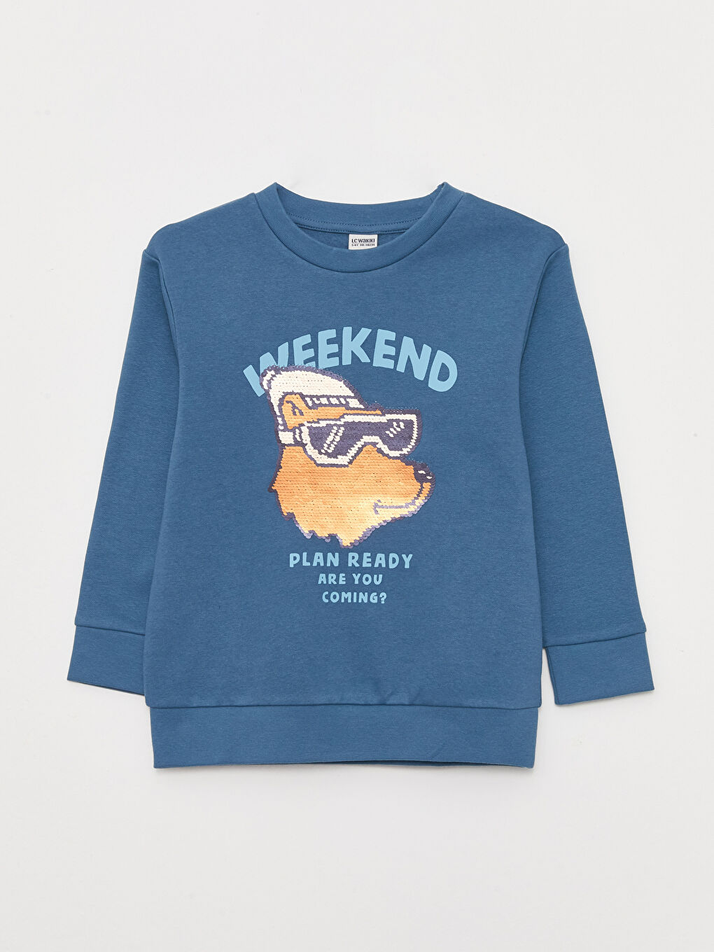 LCW Kids Rundhalsausschnitt Wende-Pailletten Langarm Jungen Sweatshirt -W2CA92Z4-HRN