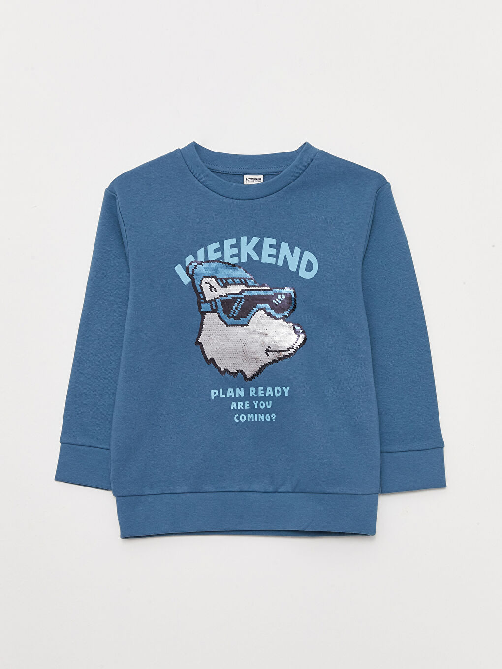 LCW Kids Rundhalsausschnitt Wende-Pailletten Langarm Jungen Sweatshirt -W2CA92Z4-HRN