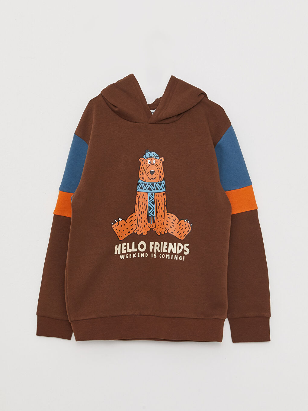 LCW Kids Bedrucktes Sweatshirt mit Kapuze und langen Ärmeln für Jungen -W2CA93Z4-HKQ