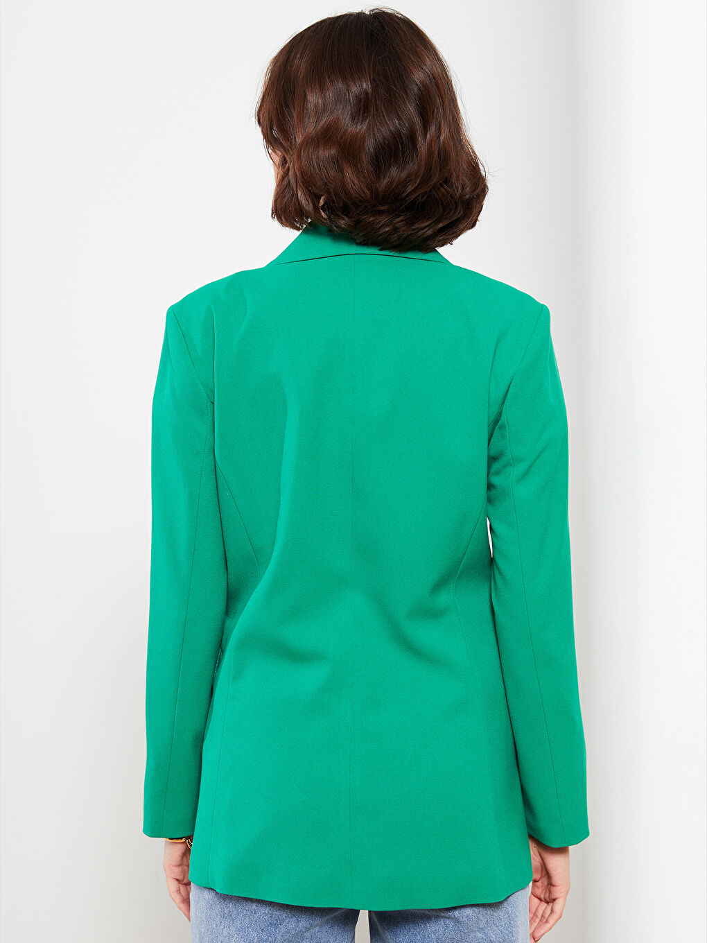 Plain Long Sleeve Women's Blazer Jacket-8