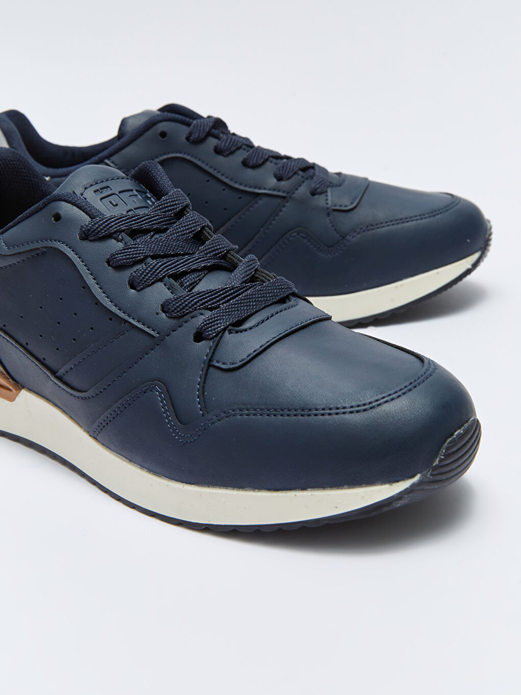 Lacivert Bağcıklı Baskılı Erkek Aktif Spor Ayakkabı-2
